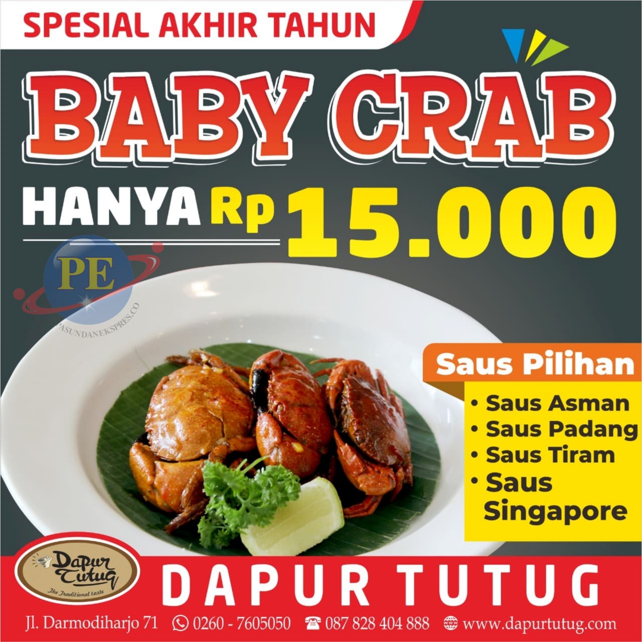 Wah Murah Banget! Baby Crab di Dapur Tutug Hanya Rp15.000