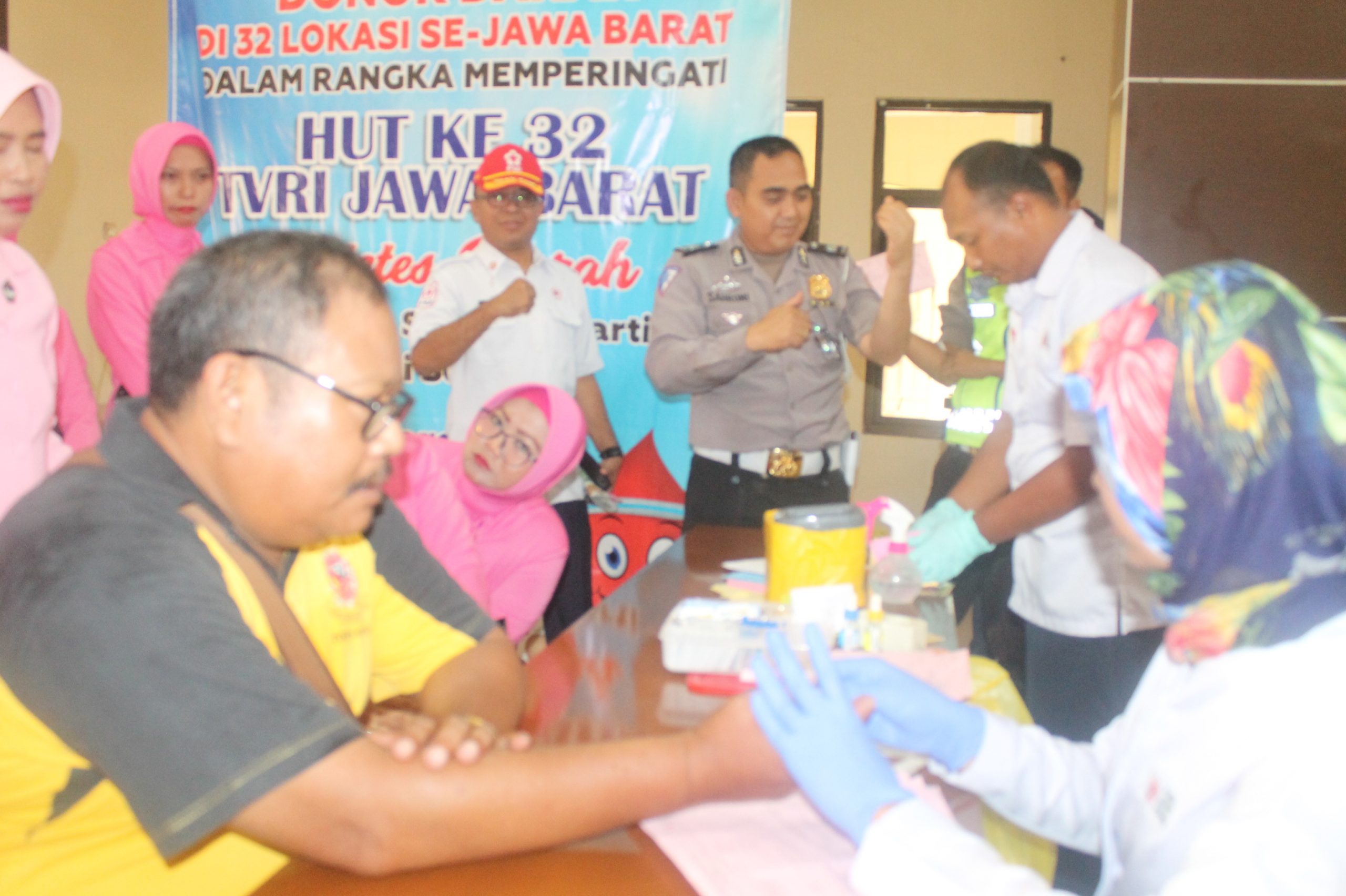 TVRI bersama Yayasan Kemala Bhayangkara dan PMI Subang Kumpulkan 126 Kantong Darah
