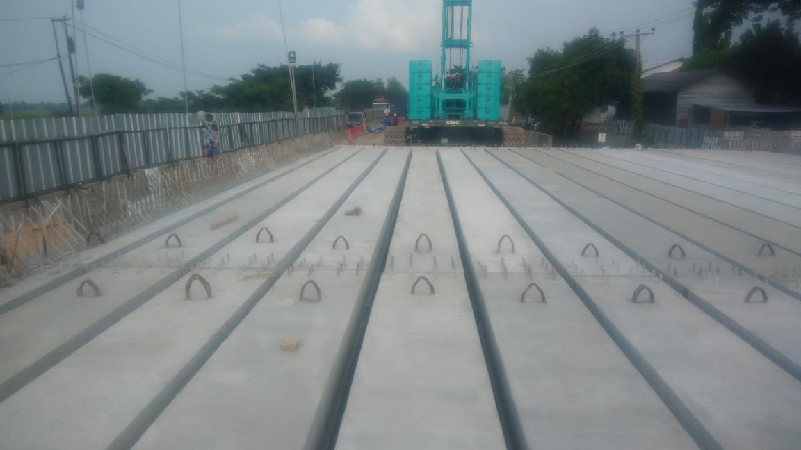 Jembatan Akses Road Patimban Siap Dicor