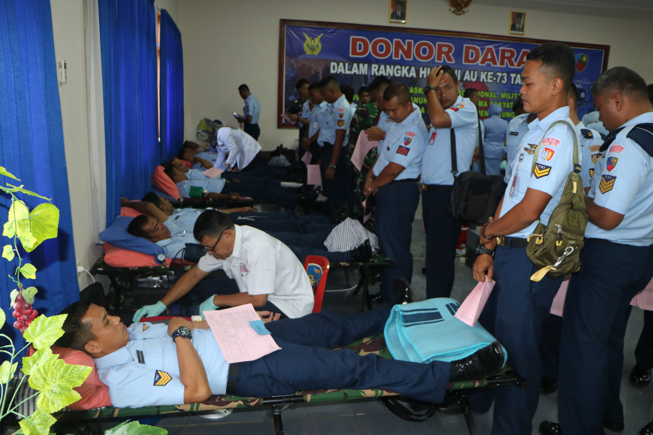 HUT ke-73 TNI AU Gelar Donor Darah
