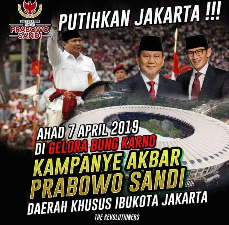 Mampukah Prabowo-Sandi Putihkan Jakarta? Gerindra Subang Kirim Empat Bus