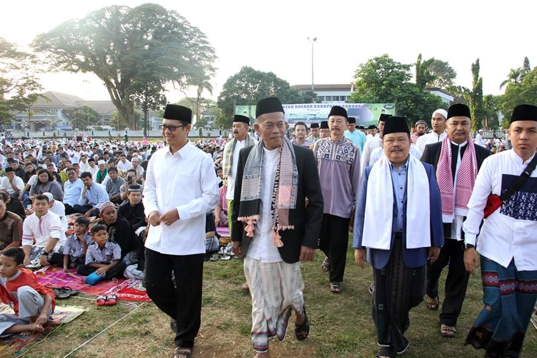 Salat Idul Fitri Berjamaah, Ruhimat: Terimakasih Telah Mendukung Program Jawara