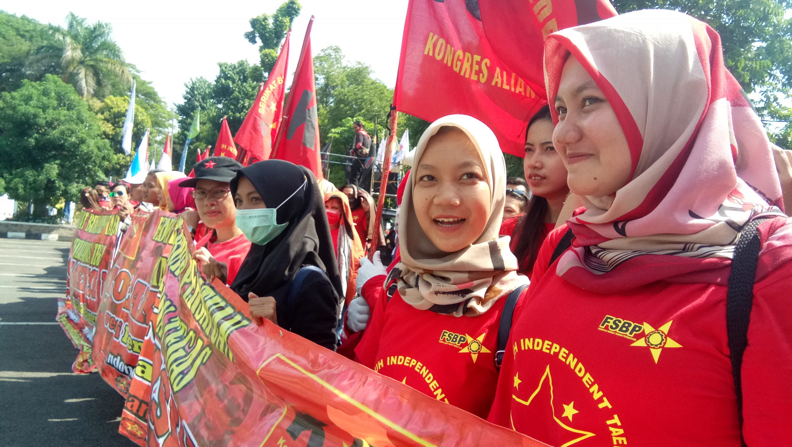 Buruh Tuntut Dukungan Bupati Subang