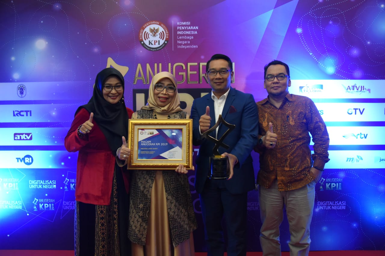 Jabar Raih Penghargaan Pemerintah Daerah Peduli Penyiaran di Anugerah KPI 2019
