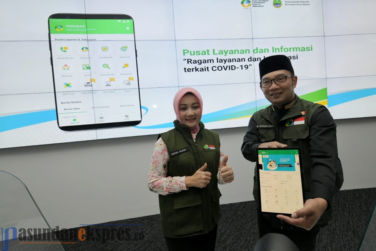 Ridwan Kamil Launching Aplikasi PIKOBAR: Warga Jabar Bisa Update Kasus, Cari Informasi, hingga Donasi lewat Gawai
