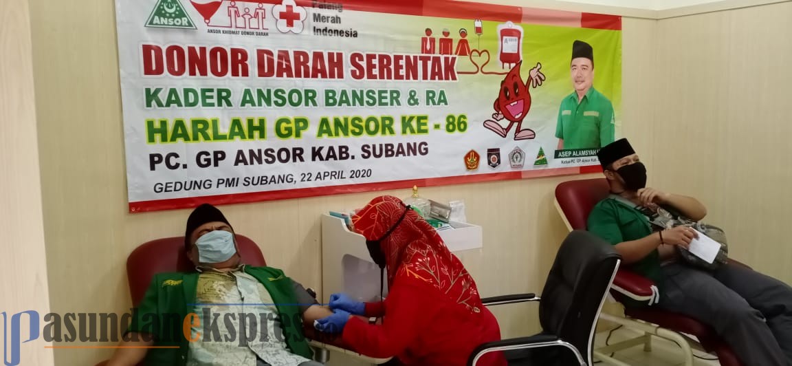 Peringati Harlah GP Ansor ke 86, Puluhan Kader Donor Darah