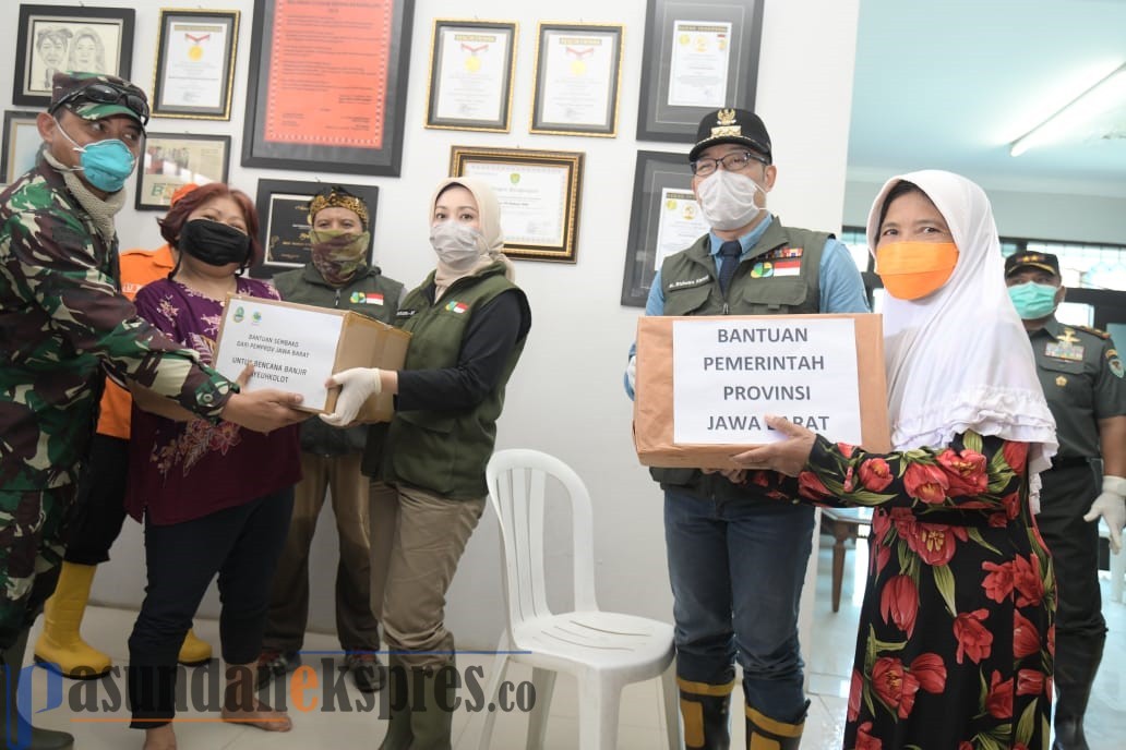 Prosedur Kesehatan COVID-19 Diterapkan di Pengungsian Banjir Kabupaten Bandung