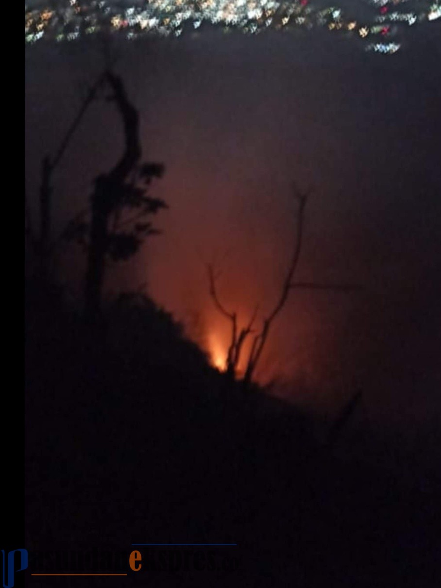Diduga Dipicu Gas Alam, Hutan di Lereng Gunung Tangkuban Parahu Kebakaran
