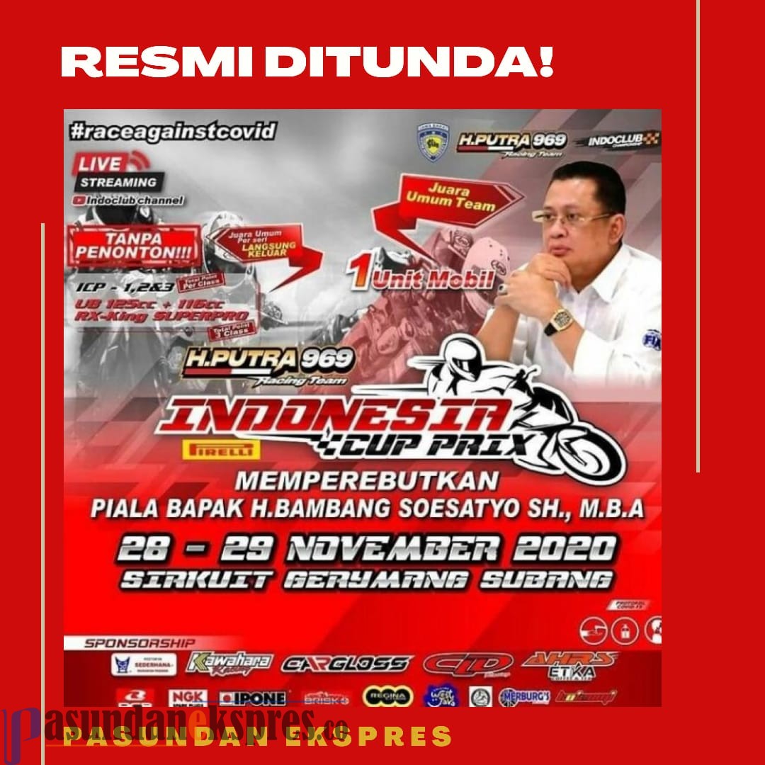 Gelaran Indonesia Cup Prix di Sirkuit Gery Mang Resmi di Tunda, Ini Alasannya