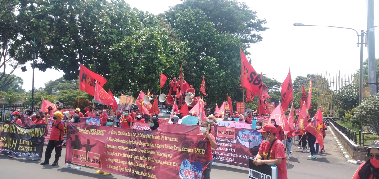 Aksi Nasional, KASBI 'Keukeuh' Minta Omnibus Law Dicabut