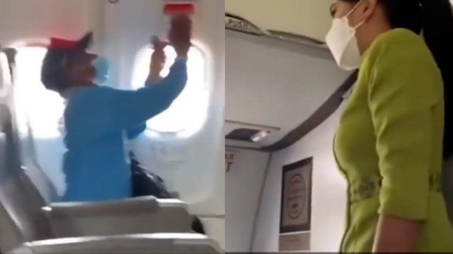 Video Kades Buka Pintu Darurat Pesawat