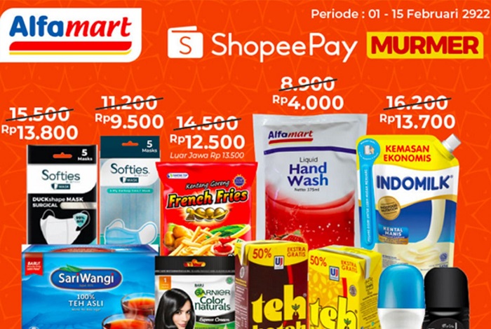 Promo Alfamart Terbaru, 10 Februari 2022, Bayar Pakai ShopeePay Diskon Hebat!