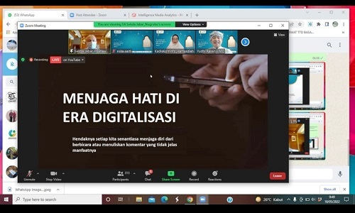 VIRTUAL: Acara halal bihalal Idulfitri 2022, di lingkungan Diskominfo Jabar secara virtual, Rabu (18/5). IST