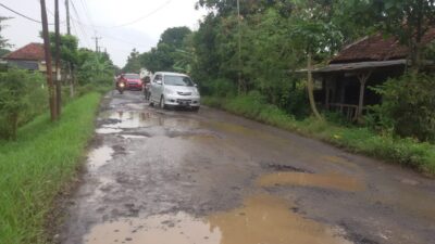 Ruas jalan Tanjung-Sumurbarang Kecamatan Cipunagara Kabupaten Subang, kondisinya sangat memperihatinkan.