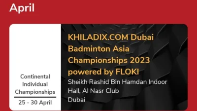 Khiladix.com Dubai Badminton Asia Championship 2023. Photo captured via Badminton4U Apps