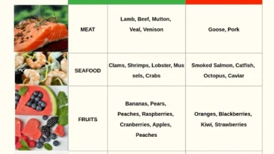 Saran Makanan Diet untuk Golongan Darah O+. Sumber Gambar via Template.net