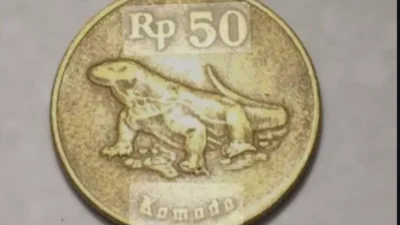 harga koin 50 rupiah komodo 1996 uang koin rp 50 gambar komodo
