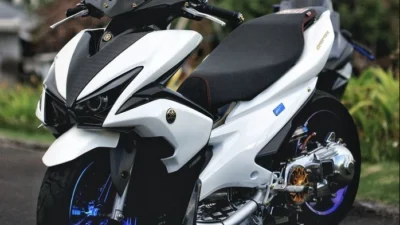 Yamaha Aerox 155 putih/ Sumber: Instagram.com/@nandaadriansyah