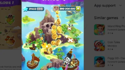 Cara Menukar Koin Island King Menjadi Rupiah, via PlayStore