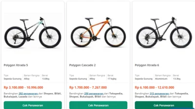 Daftar Harga Sepeda Polygon dan Gambarnya- foto via-iPrice