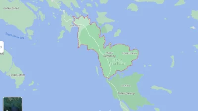 Profil Singkat Pulau Rempang, capture via Google Maps
