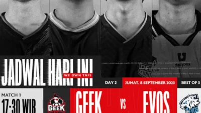 Jadwal Pertandingan MPL ID S12 Hari Ini: Pertemuan Sengit antara Geek Fam dan Evos Legends 