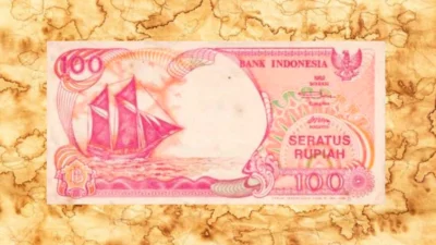 Uang Kuno Rp 100 Rupiah Kapal Pinisi