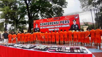 25 Tersangka Penyalahgunaan Narkoba di Subang Diringkus Polisi 