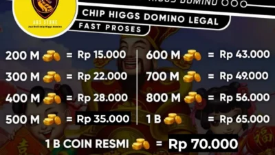 Tempat Menjual Chip High Domino 1B Rp65 Ribu