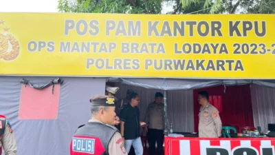 Polres Purwakarta Intensifkan Patroli Ke Kantor KPU Dan Bawaslu