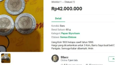 Uang Koin Rp1000 di Toko Online Dijual Seratus Juta, Bank Indonesia Bilang Masih Berlaku