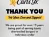 Restoran Cepat Saji Carl's Jr Umumkan Tutup Semua Gerainya di Indonesia per 31 Desember 2023 (image from Instagram @carlsjrindonesia)