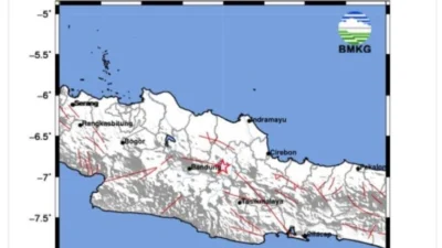 Berapa Kali Kejadian Gempa di Jawa Barat Sejak 1 Januari 2024?