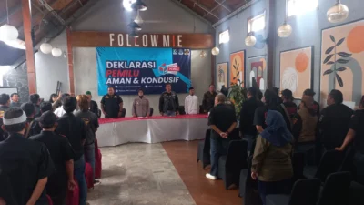 KAHMI Gibas dan PPBNI Satria Banten DPC Subang Deklarasi Pemilu Damai dan Kondusif