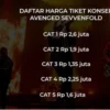 Link dan Harga Tiket Konser Avenged Sevenfold Jakarta 2024: Siap-siap Melaju ke Gelora Bung Karno!