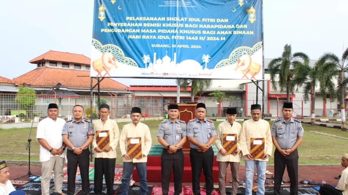 Sebanyak 554 Orang Napi di Lapas Subang dapat Remisi Lebaran Idul Fitri