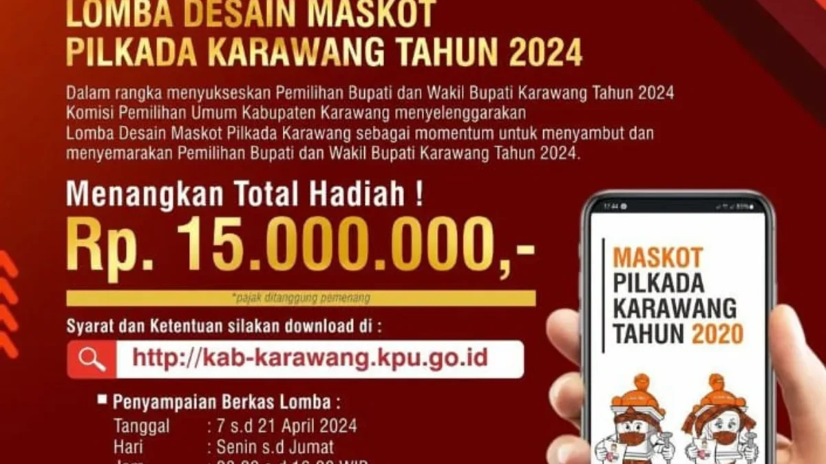 KPU Gelar Sayembara Maskot Pilkada Karawang 2024, Total hadiah mencapai Rp15 Juta 